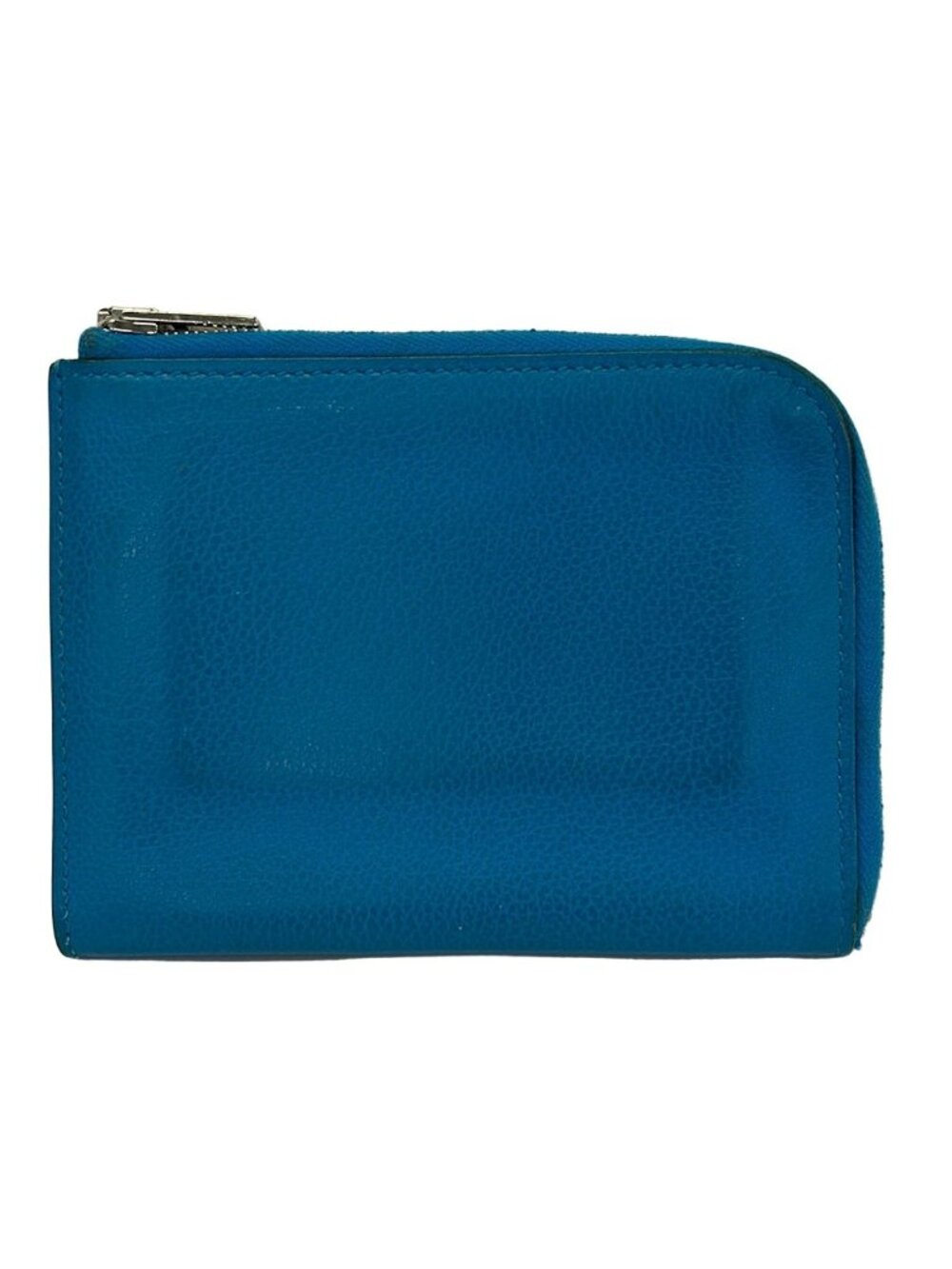 Hermes Coin Purse Remix Id Blue Frida Silver L-shaped Zipper
